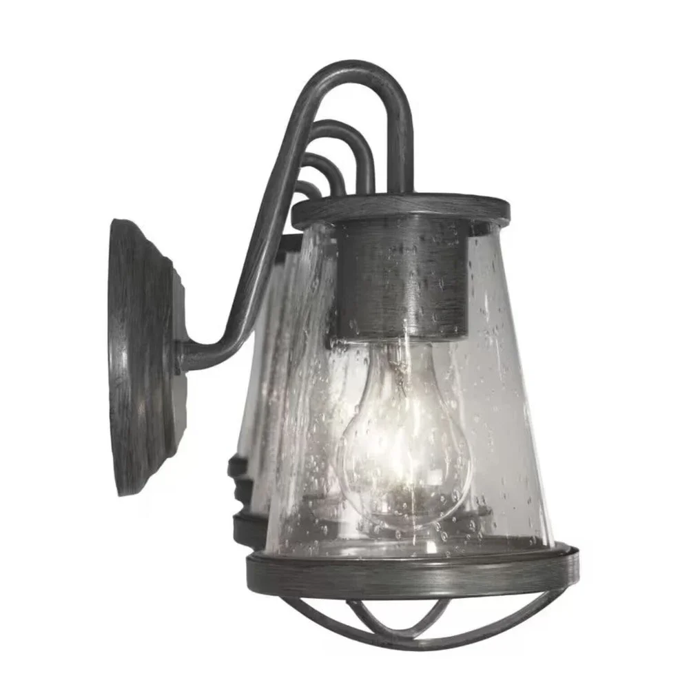 Home Decorators Georgina 4-Light Vanity Fixture With Clear Seeded Glass Shades